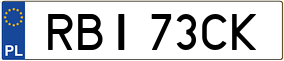 Trailer License Plate
